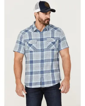 Product Name:  Flag & Anthem Men's Desert Son Cookeville Vintage Large Plaid Short Sleeve Snap Western Shirt