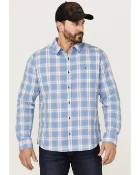 Product Name:  Flag & Anthem Men's Sanderson Dobby Plaid Long Sleeve Button Down Western Shirt