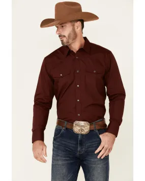 Product Name:  Gibson Men's Basic Solid Long Sleeve Pearl Snap Western Shirt - Tall