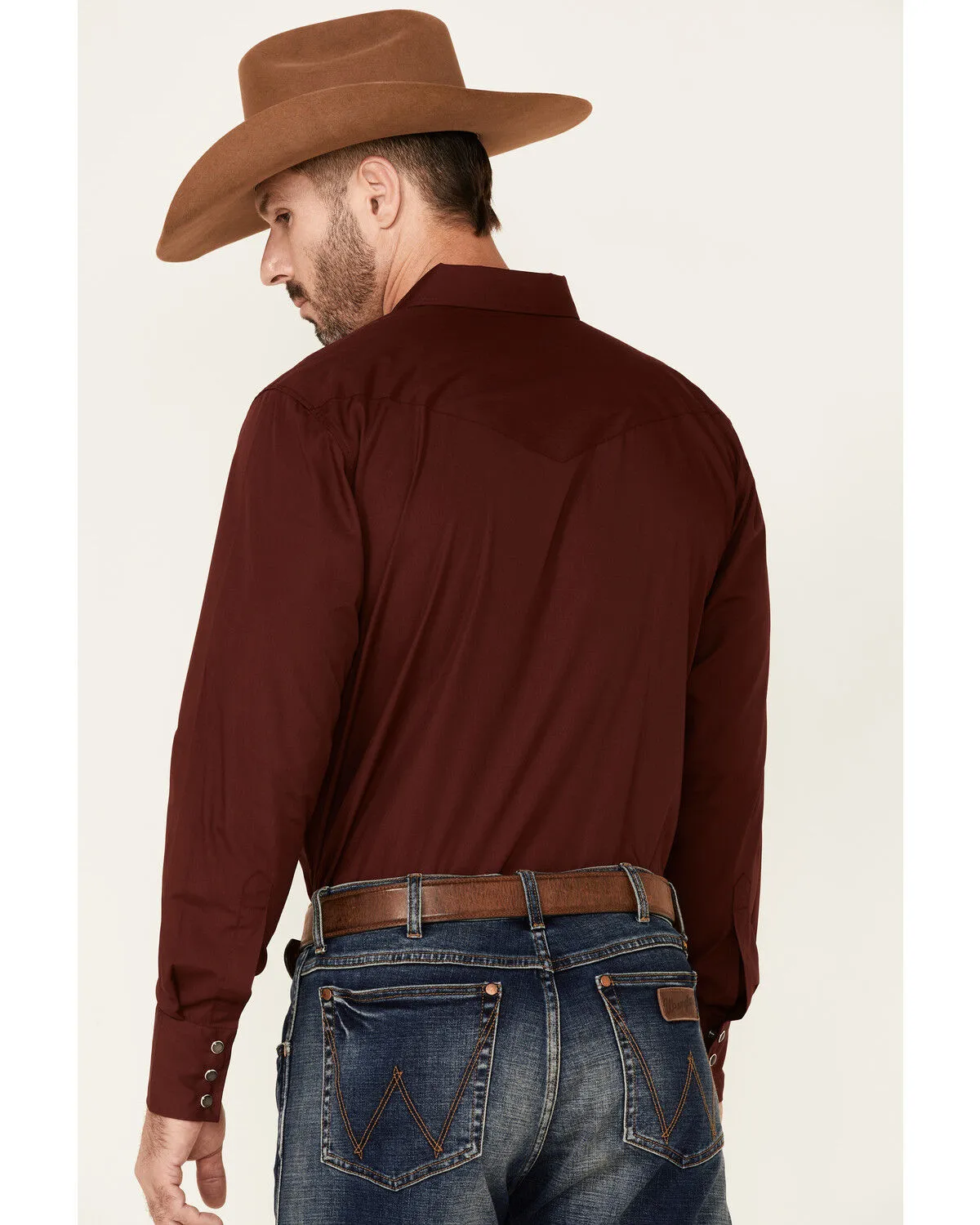 Product Name:  Gibson Men's Basic Solid Long Sleeve Pearl Snap Western Shirt - Tall