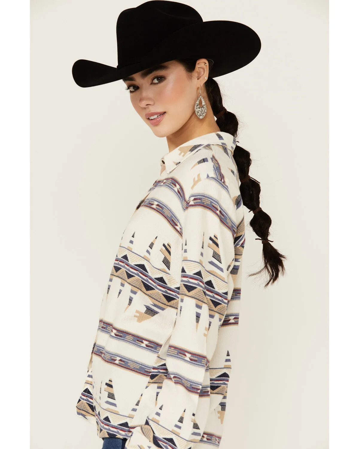 Product Name:  Idyllwind Women's Featherlight Printed Long Sleeve Pearl Snap Western Shirt