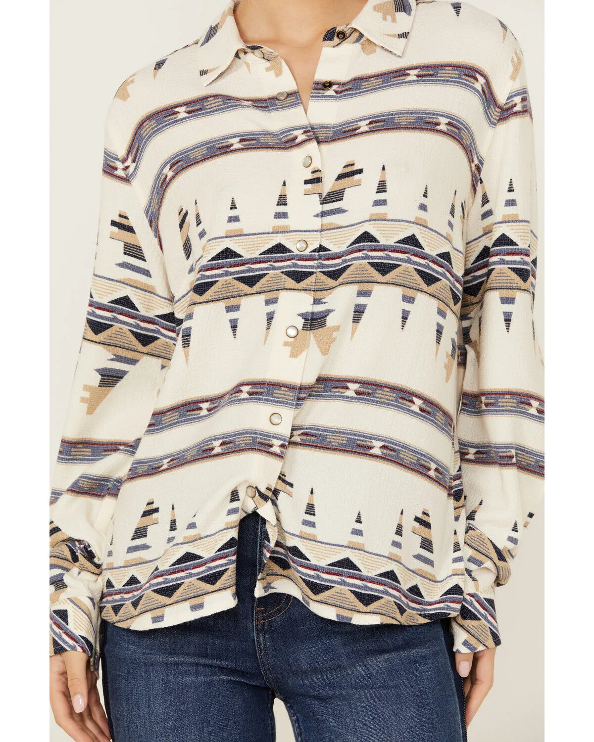 Product Name:  Idyllwind Women's Featherlight Printed Long Sleeve Pearl Snap Western Shirt