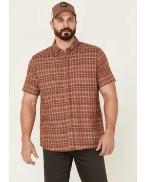 Product Name:  North River Men's Cozy Cotton Small Plaid Short Sleeve Button-Down Western Shirt