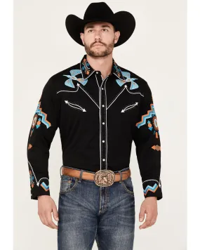 Product Name:  Scully Men's Phoenix Embroidered Retro Long Sleeve Western Shirt