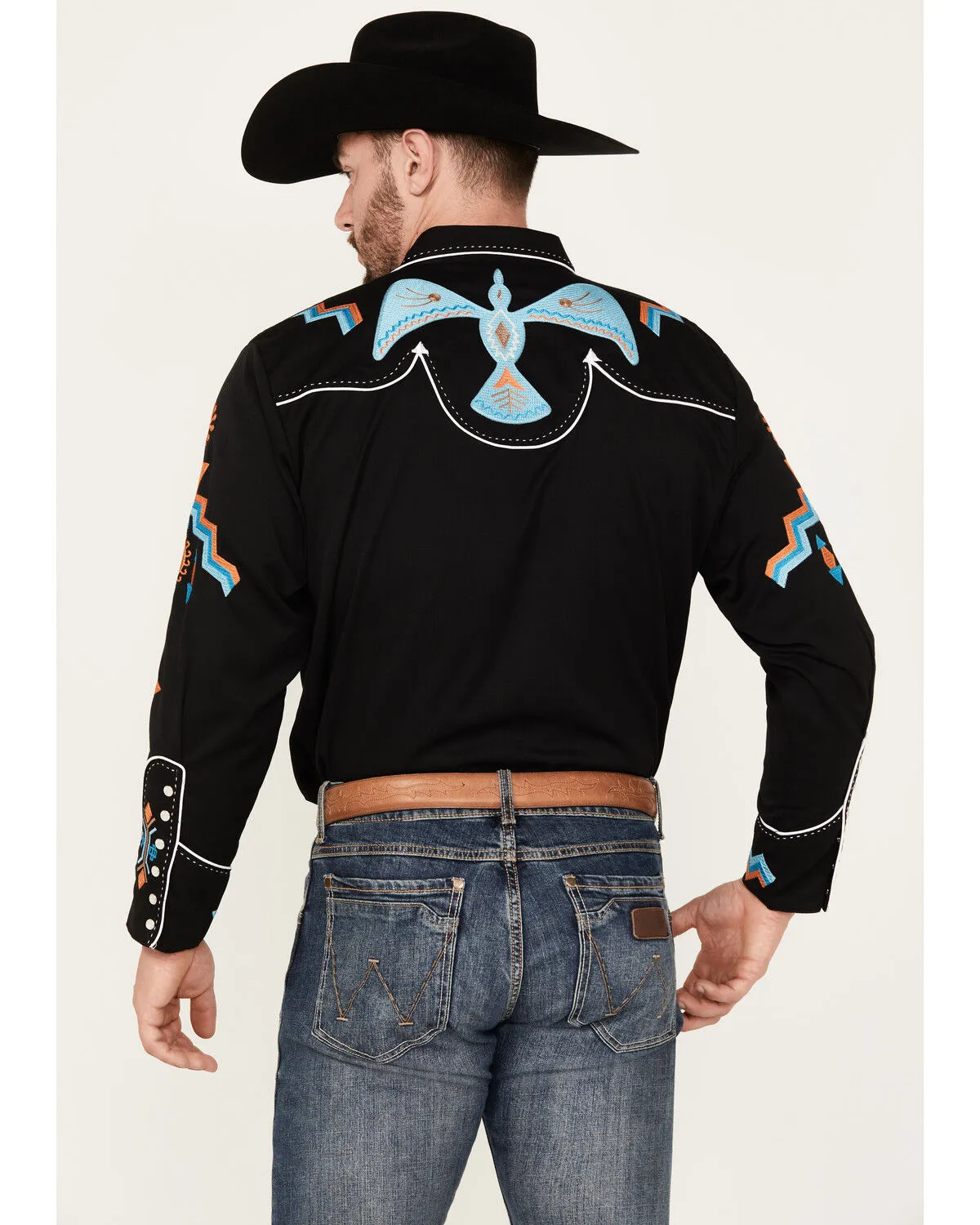 Product Name:  Scully Men's Phoenix Embroidered Retro Long Sleeve Western Shirt