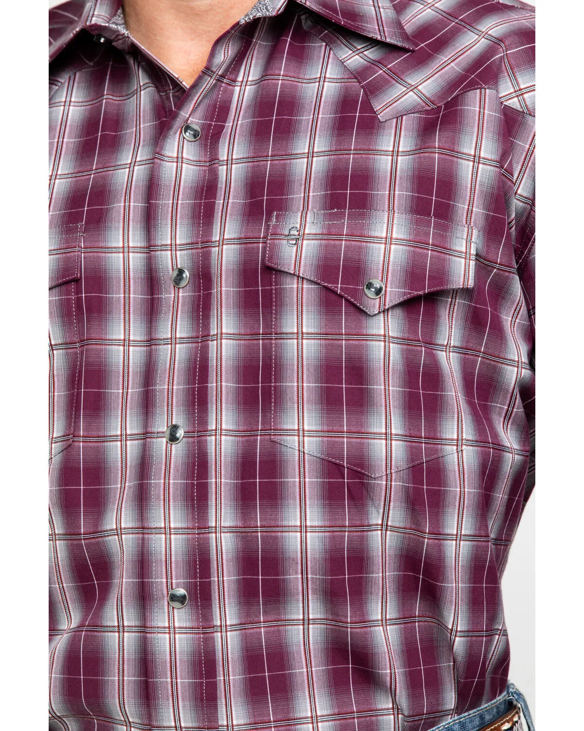 Product Name:  Stetson Men's Cedar Ombre Plaid Long Sleeve Western Shirt