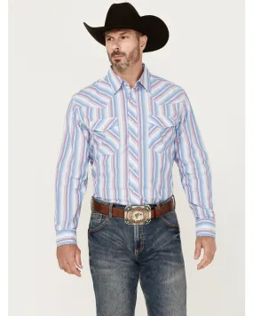 Product Name:  Wrangler 20X Men's Striped Print Long Sleeve Snap Stretch Western Shirt