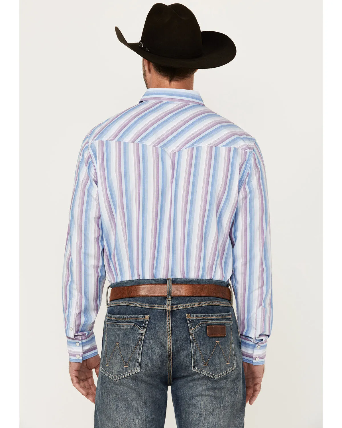 Product Name:  Wrangler 20X Men's Striped Print Long Sleeve Snap Stretch Western Shirt