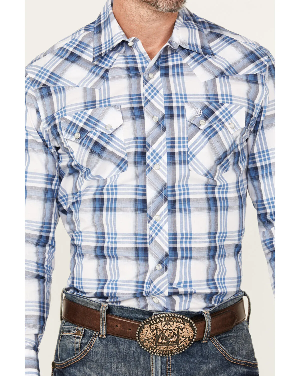 Product Name:  Wrangler Retro Men's Plaid Print Long Sleeve Snap Western Shirt