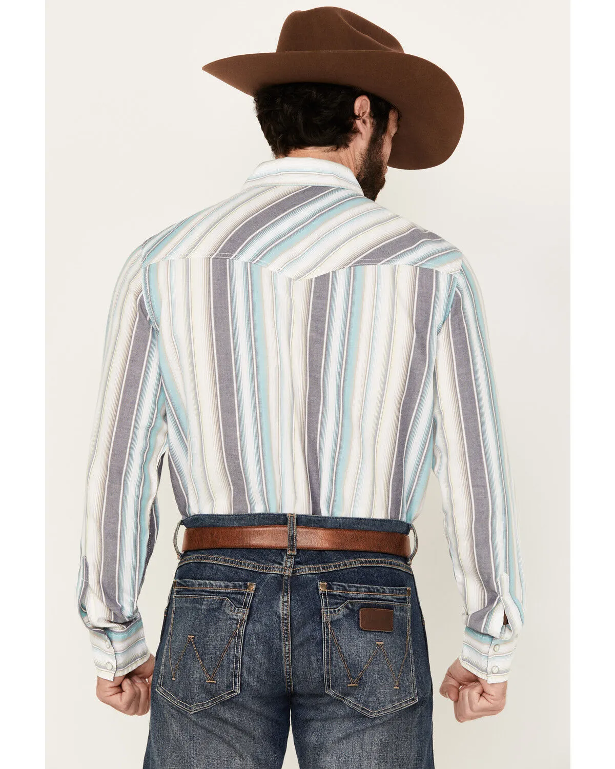 Product Name:  Wrangler Retro Men's Striped Long Sleeve Snap Western Shirt