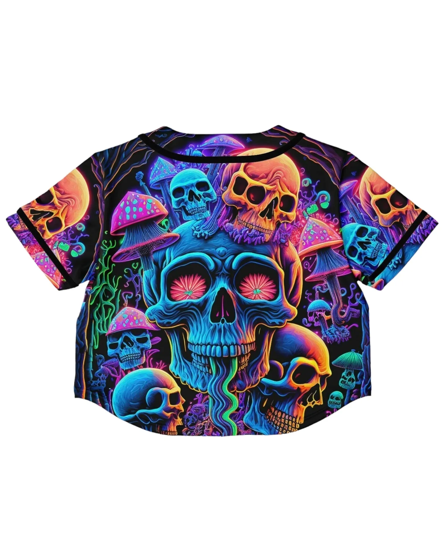 Psychedelic Skull Sanctuary Cropped Jersey