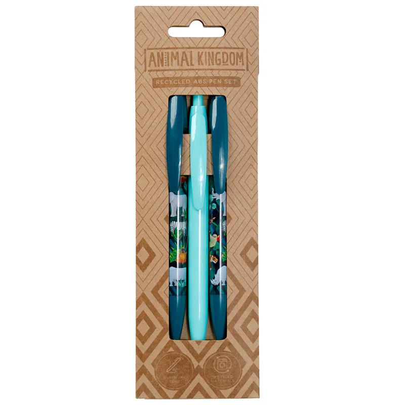 Recycled ABS 3 Piece Pen Set - Animal Kingdom PENS23