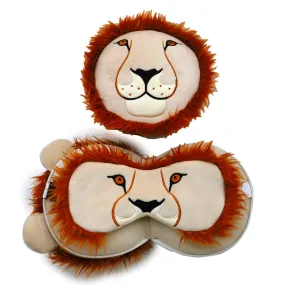 Relaxeazzz Travel Pillow & Eye Mask - Lion CUSH337