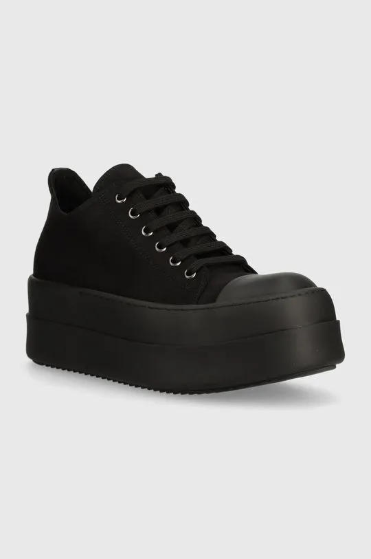 Rick Owens plimsolls Woven Shoes Double Bumper Low Sneaks women's black color DS01D1832.NDK.999