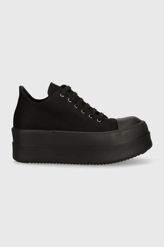 Rick Owens plimsolls Woven Shoes Double Bumper Low Sneaks women's black color DS01D1832.NDK.999