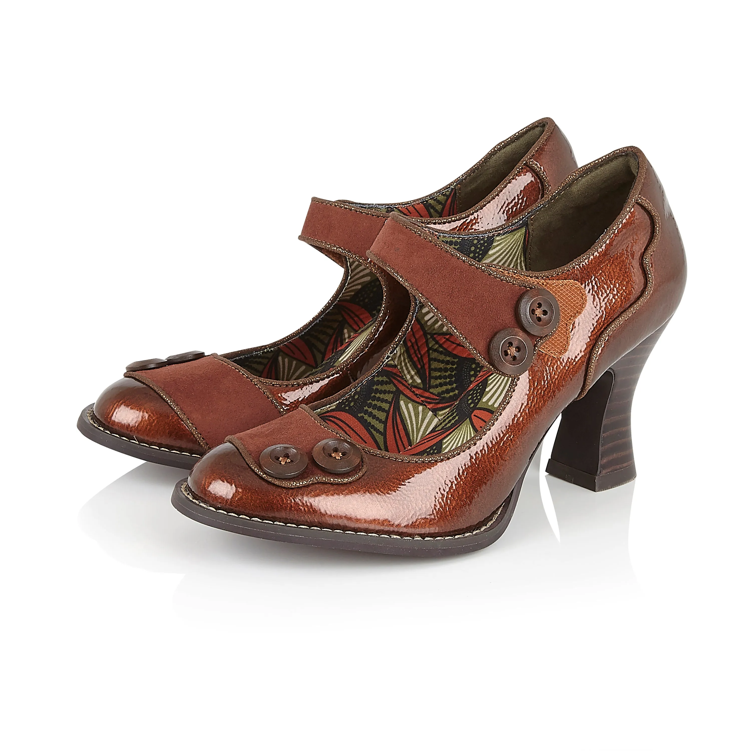 Ruby Shoo Penny Bronze Louis Heel Shoes