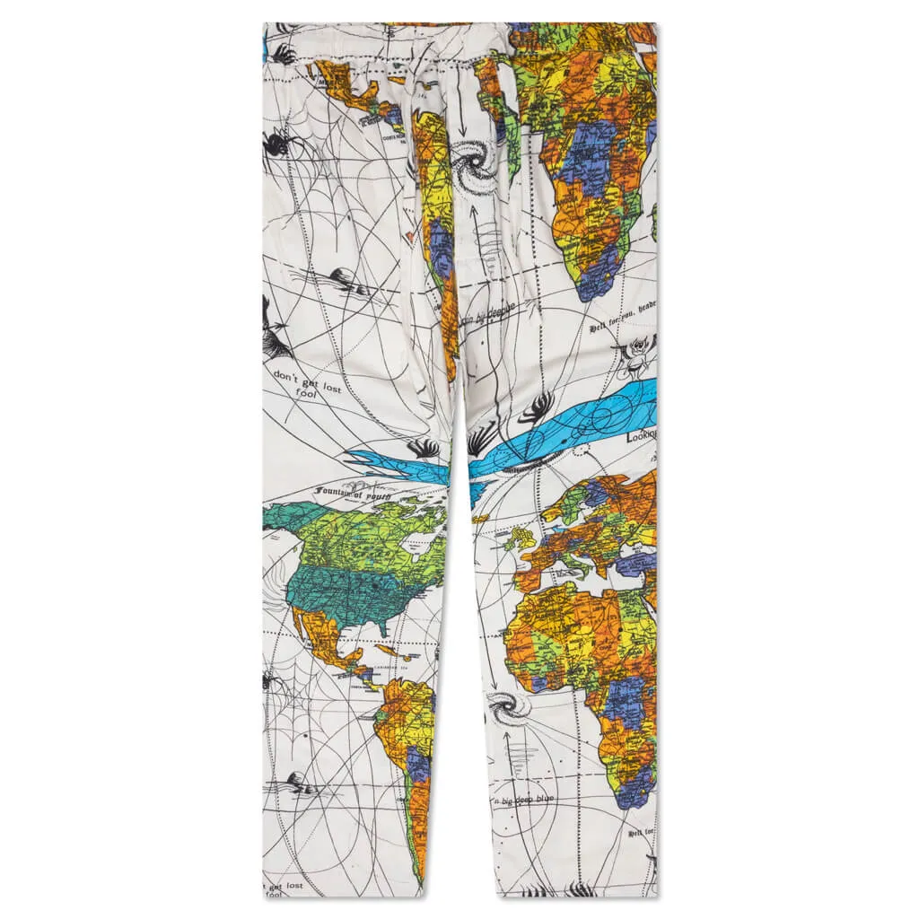 Saint Michael x Dr. Woo World Map Pajama Pant Map - White