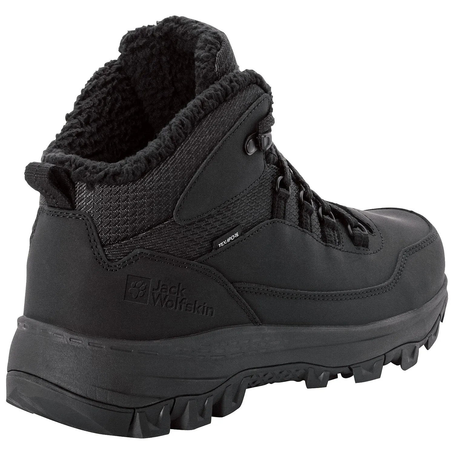 shoes Jack Wolfskin Everquest Texapore Mid M - Black - men´s