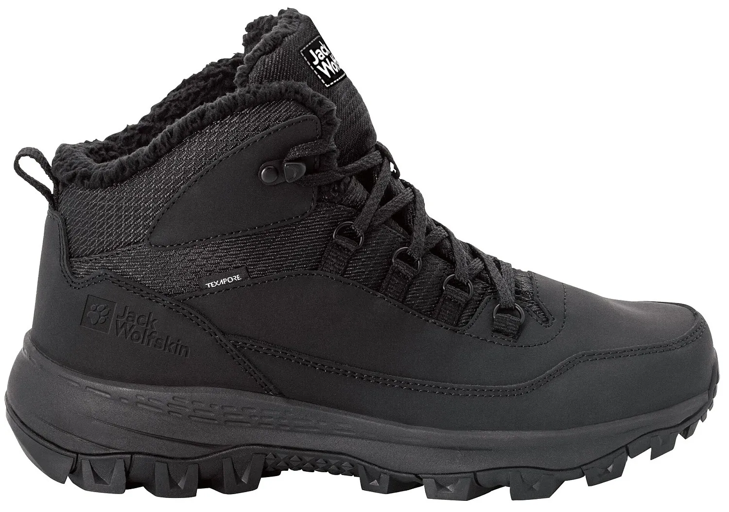 shoes Jack Wolfskin Everquest Texapore Mid M - Black - men´s