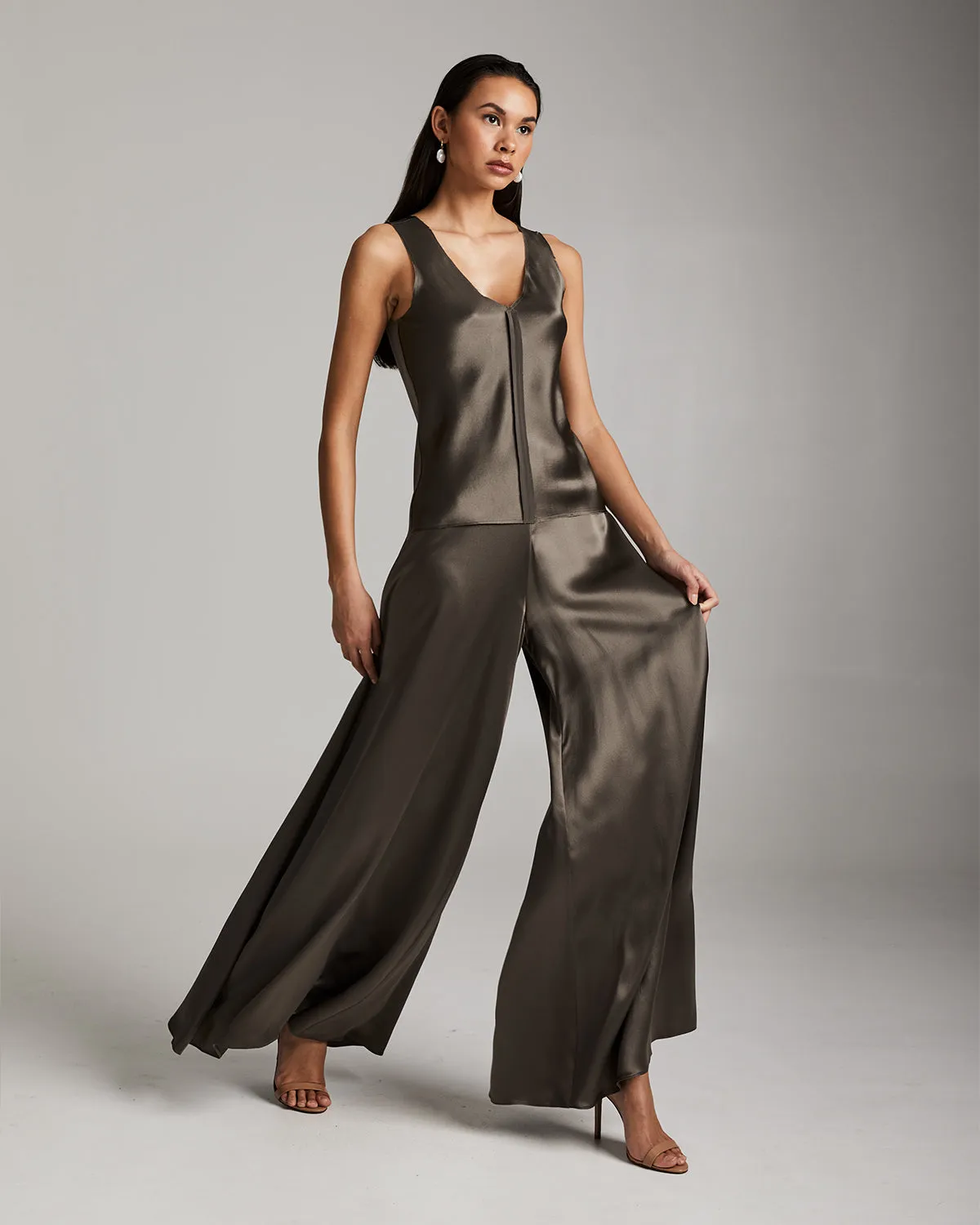 Silk Palazzo Pants - Core