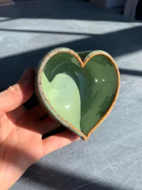 Small Heart Bowl in Sage