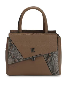 Snake Print Satchel Bag