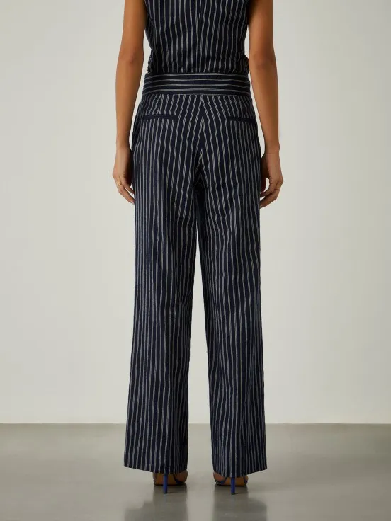 Striped palazzo pants