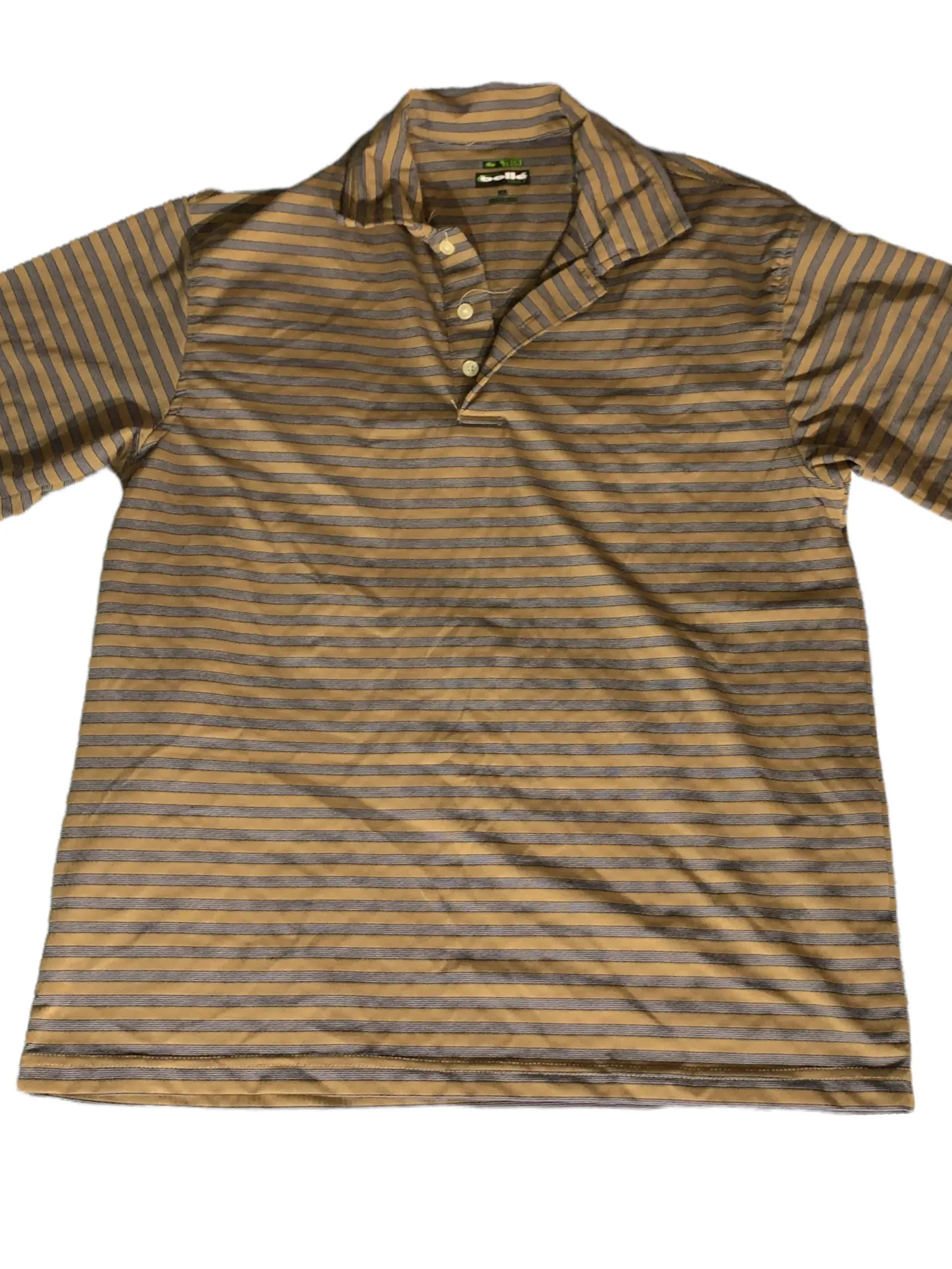 Striped short sleeve polo shirt