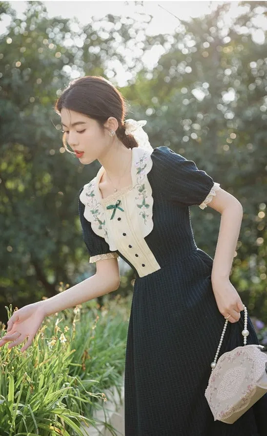 Summer Meadows Vintage Academia Aesthetic Dress