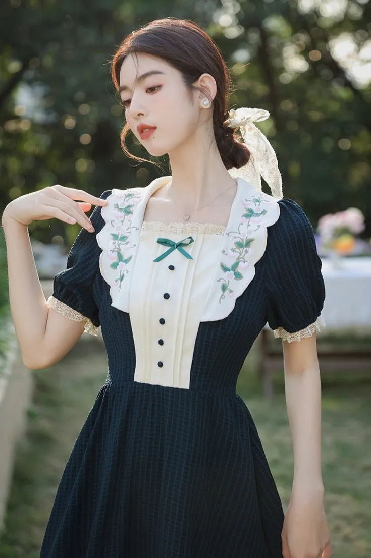 Summer Meadows Vintage Academia Aesthetic Dress