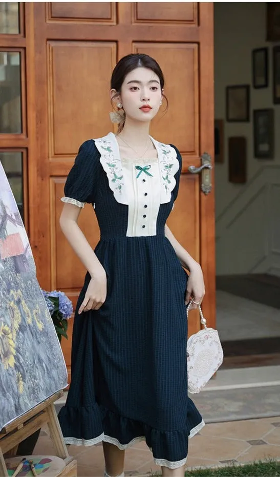 Summer Meadows Vintage Academia Aesthetic Dress