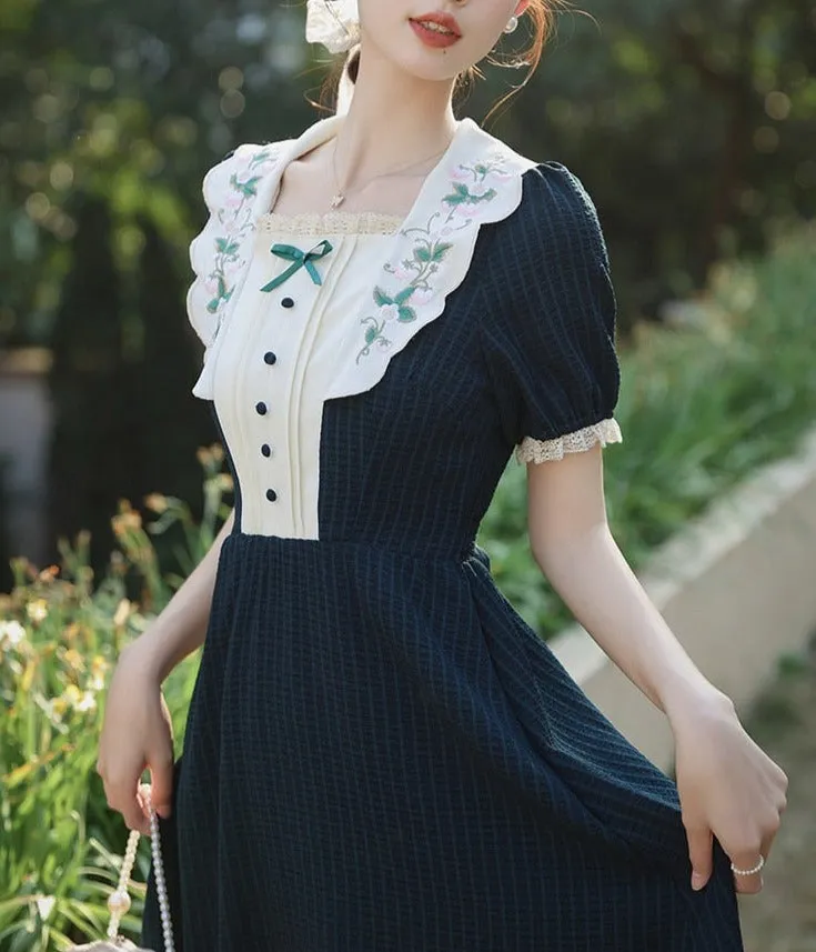 Summer Meadows Vintage Academia Aesthetic Dress