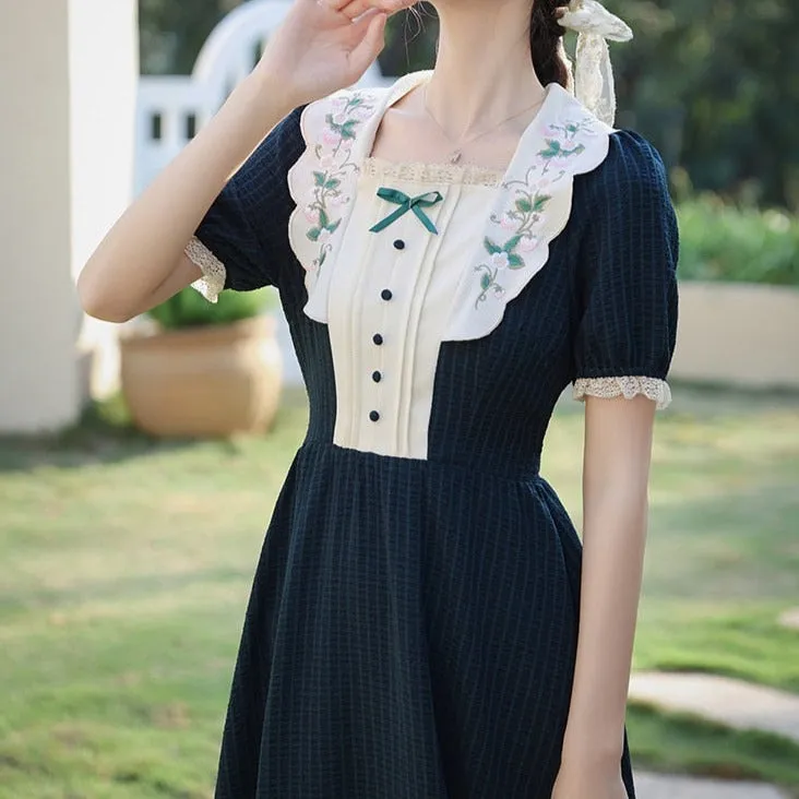 Summer Meadows Vintage Academia Aesthetic Dress