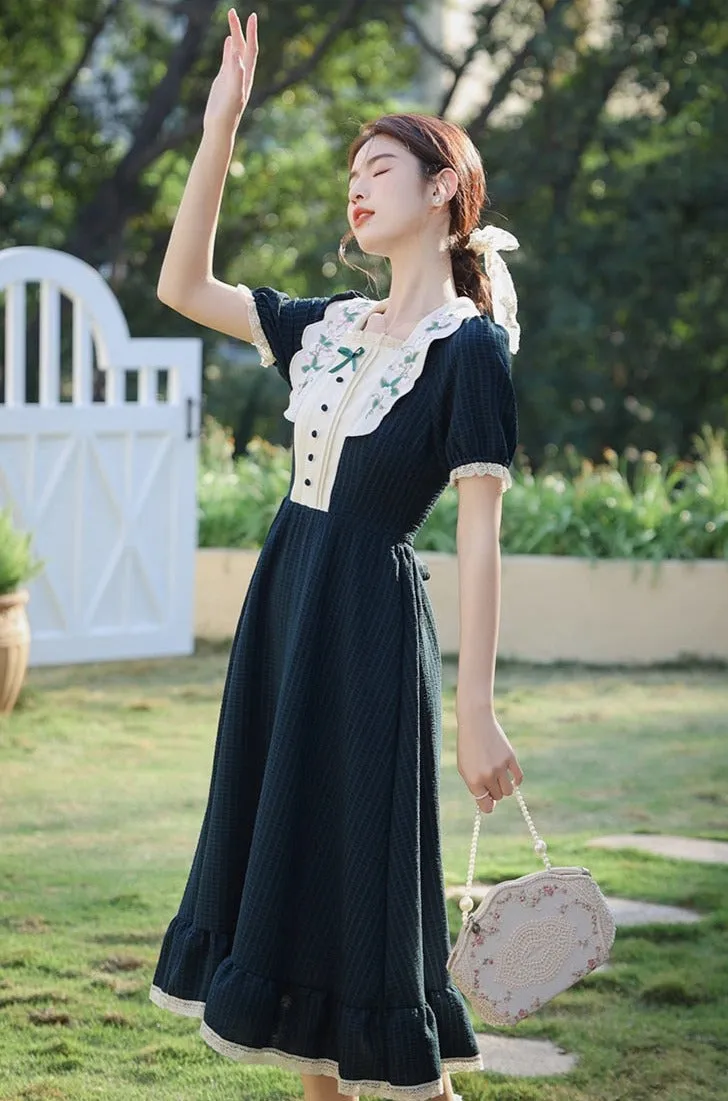 Summer Meadows Vintage Academia Aesthetic Dress