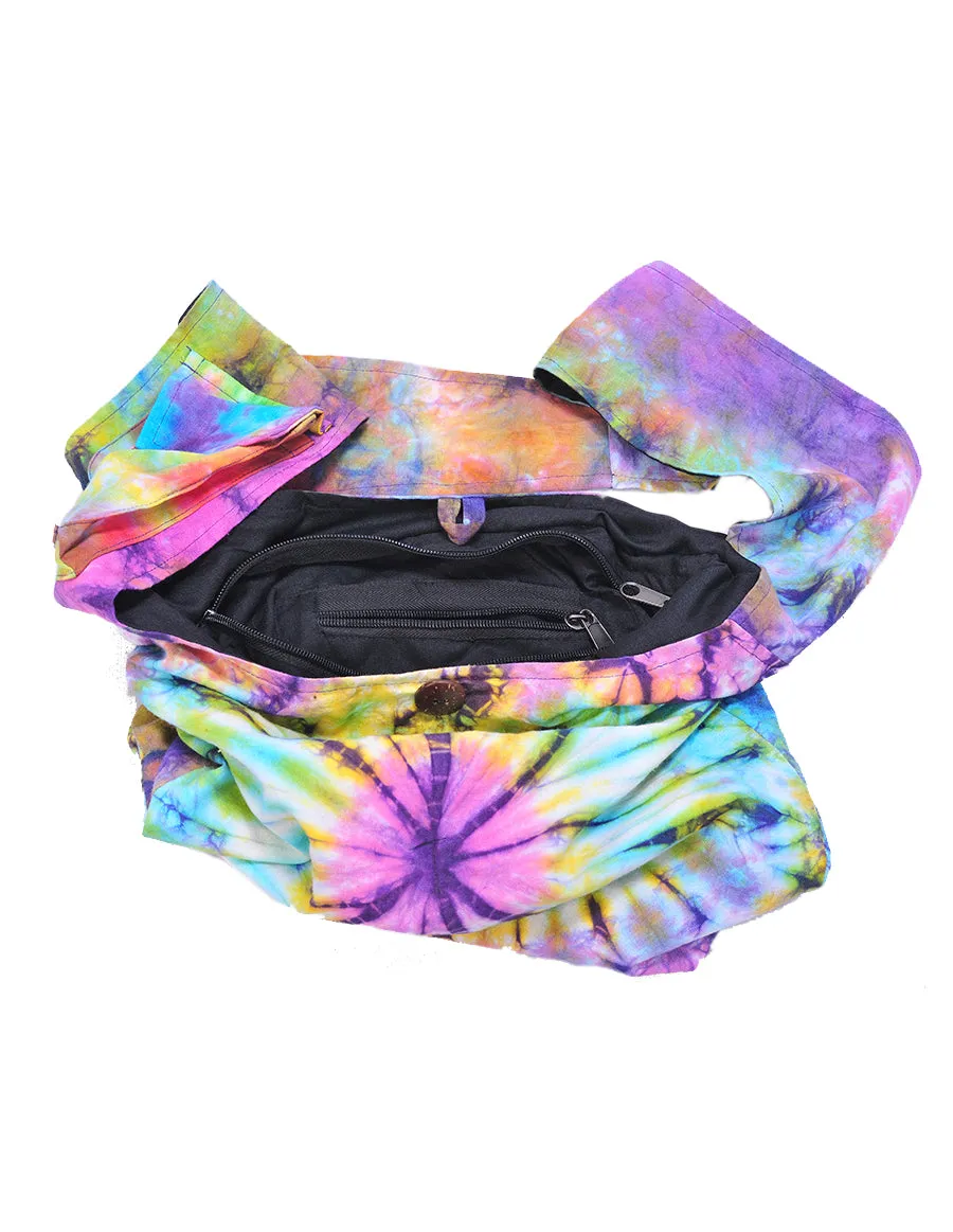 Sun Burst Multi Color Tie Dye Hobo Bag