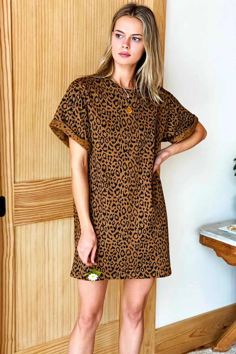 T-Dress - Vintage Leopard Organic