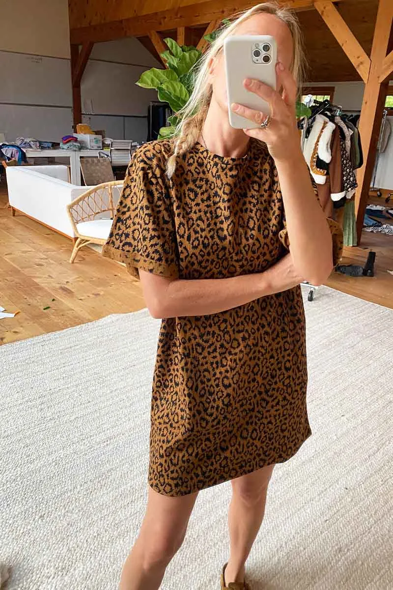 T-Dress - Vintage Leopard Organic