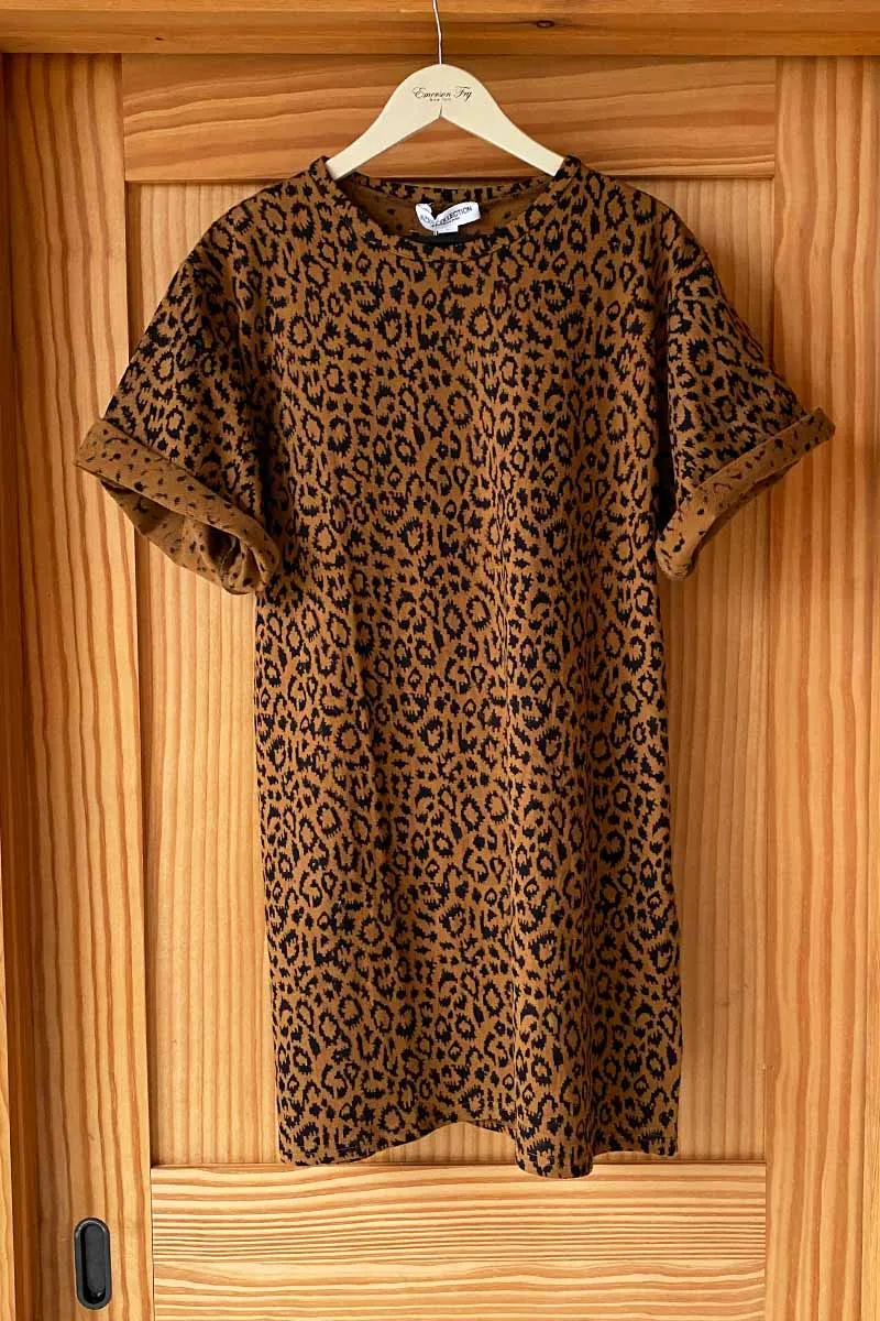 T-Dress - Vintage Leopard Organic