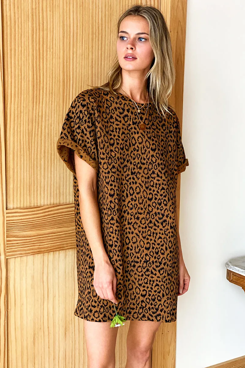 T-Dress - Vintage Leopard Organic