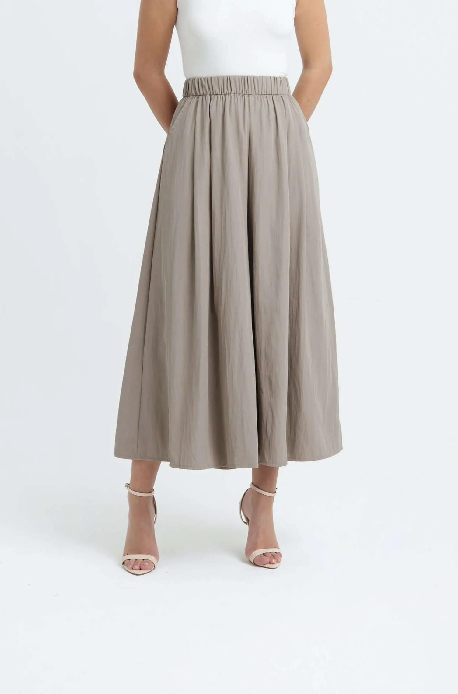 Taupe Palazzo Pants