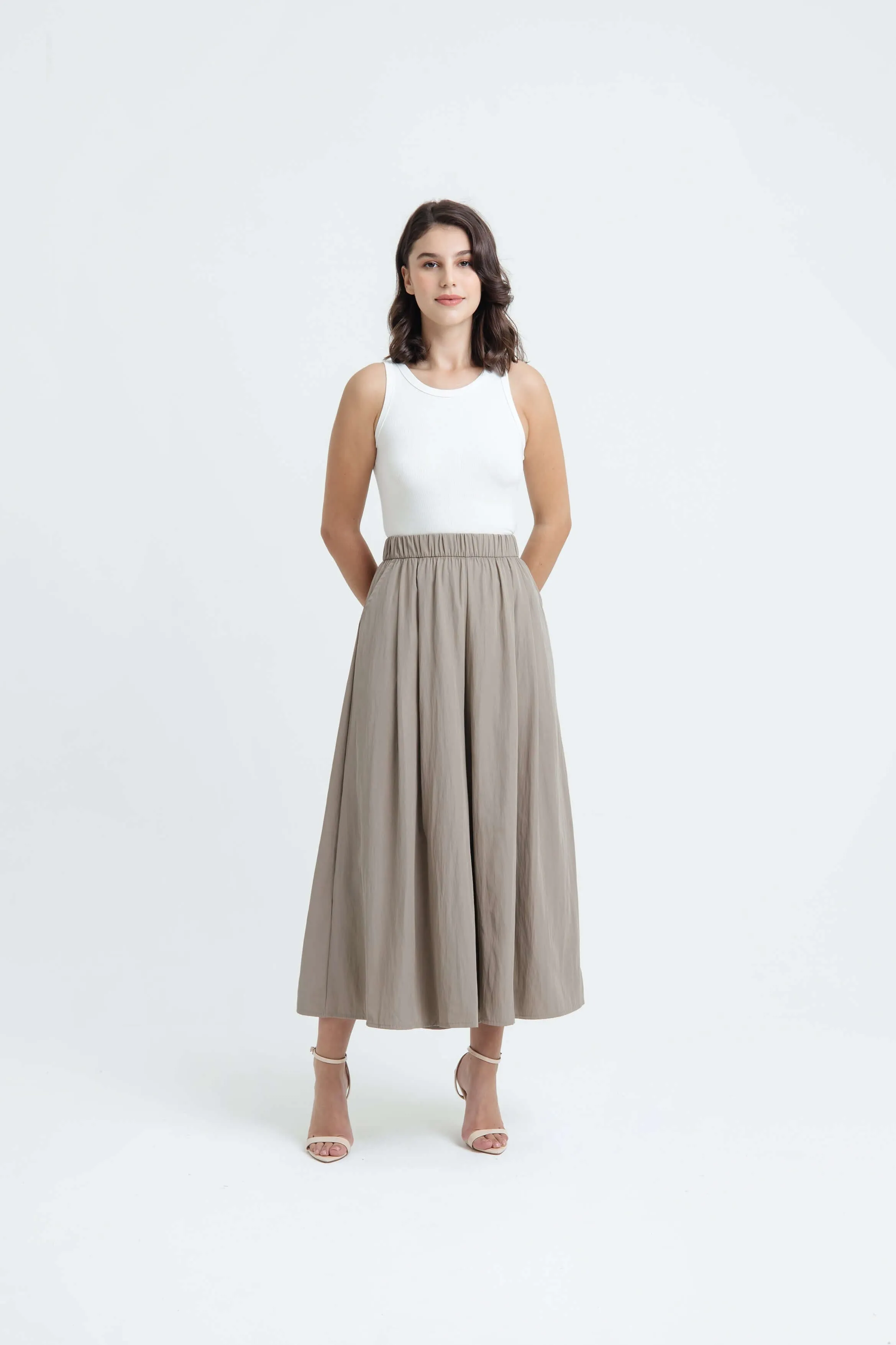 Taupe Palazzo Pants