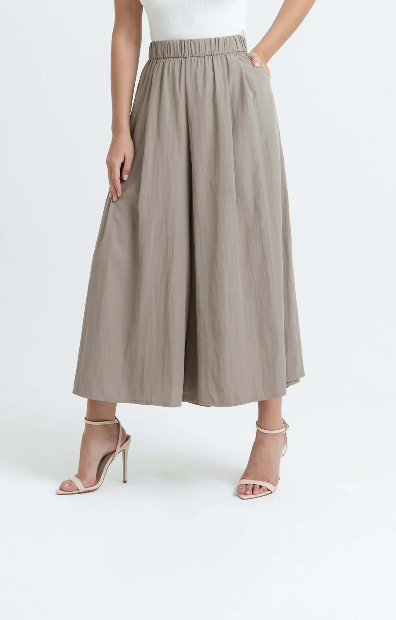 Taupe Palazzo Pants