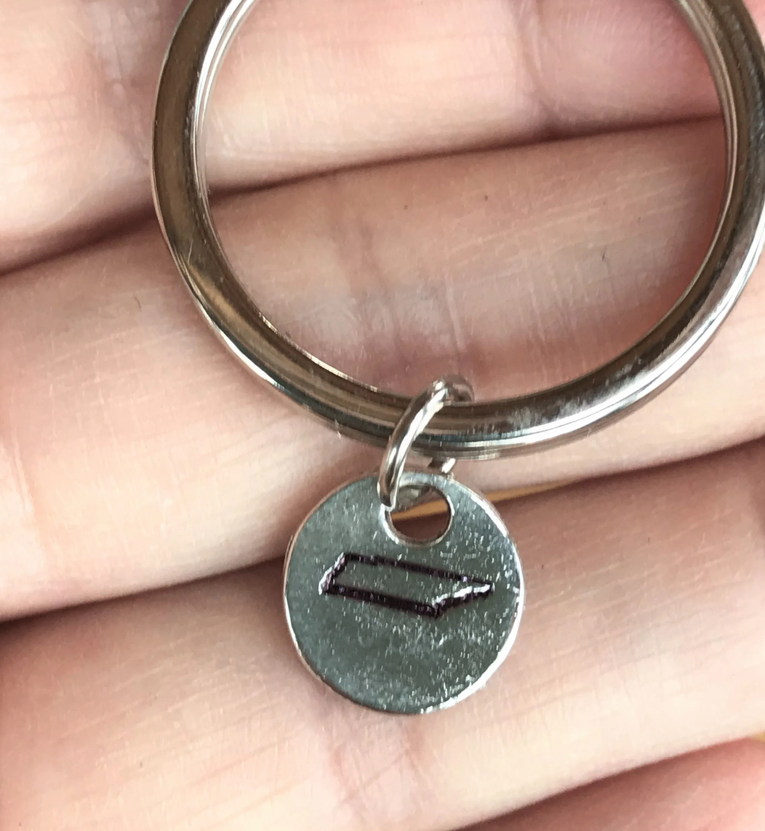 Tennessee map charm Key Ring