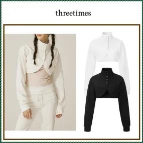 threetimes  |Street Style Long Sleeves Plain Cotton Cardigans