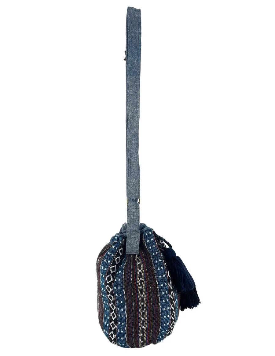 Tribal Print Round Crossbody Hobo Bag