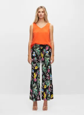 Tropical Print Palazzo Pants