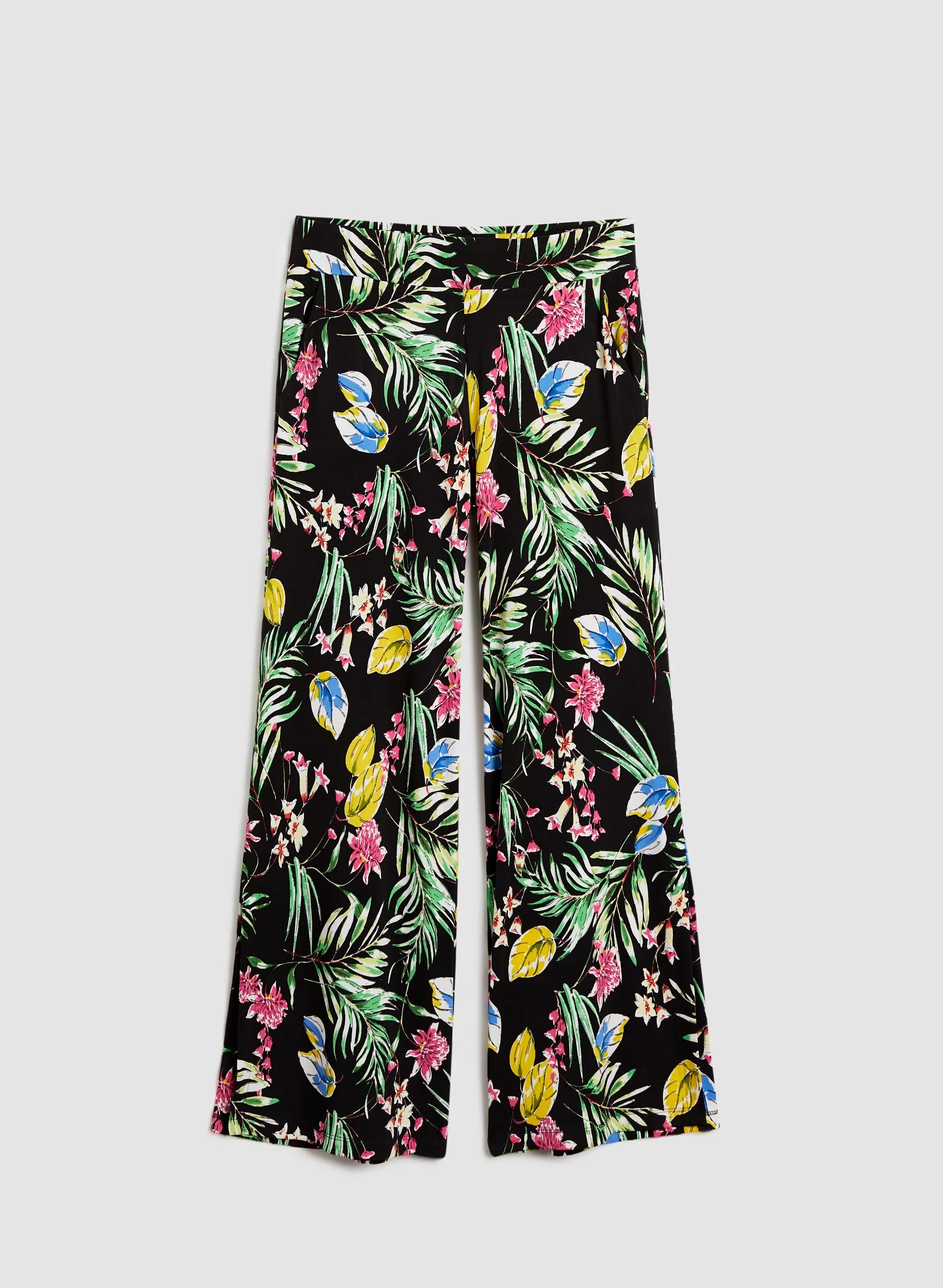 Tropical Print Palazzo Pants