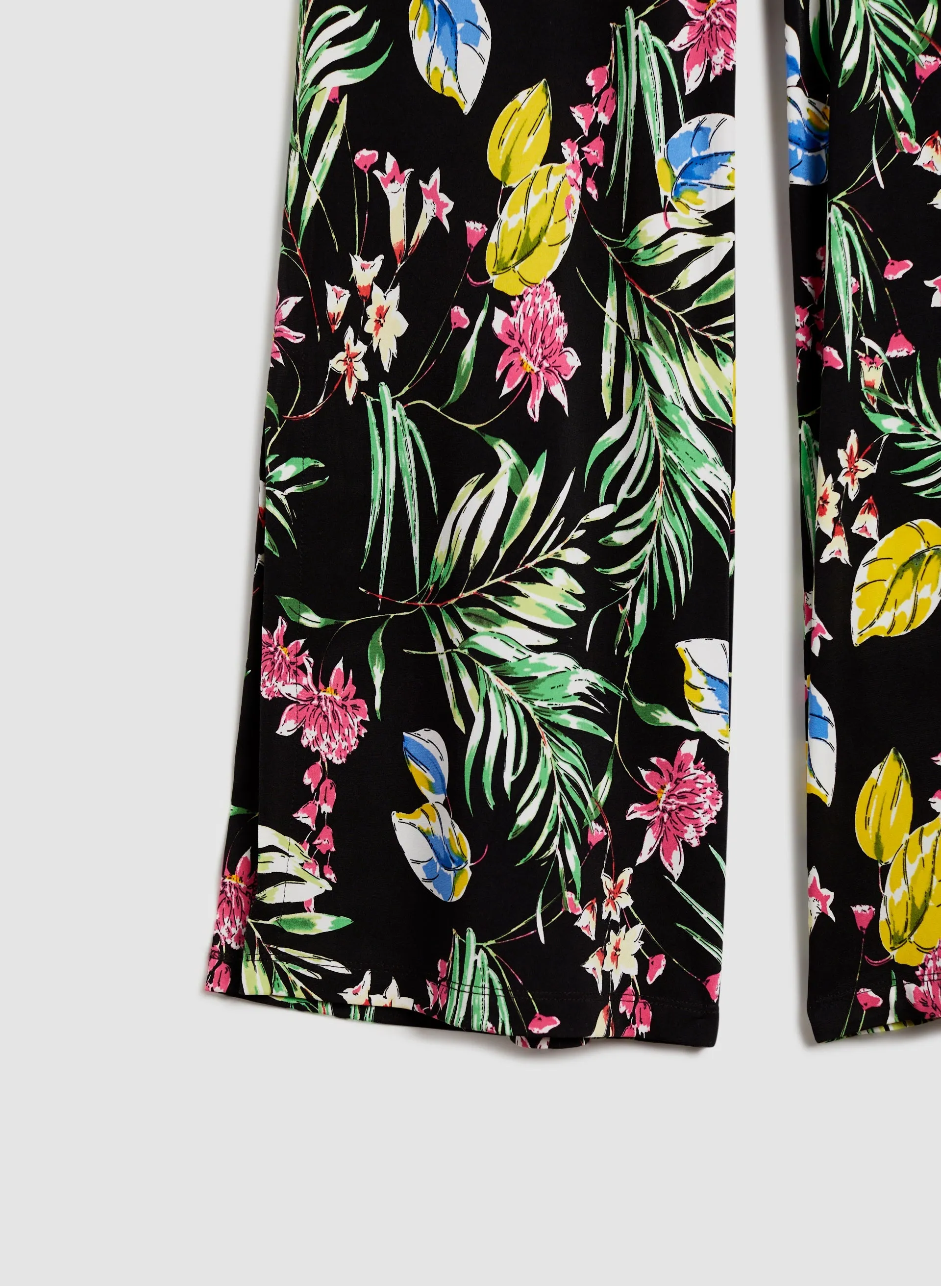 Tropical Print Palazzo Pants