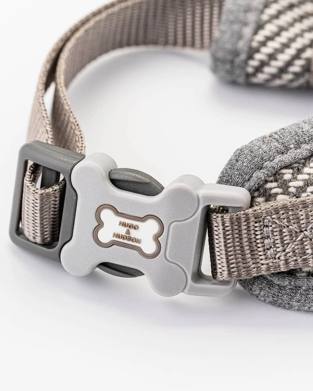 Tweed Dog Harness - Grey Herringbone