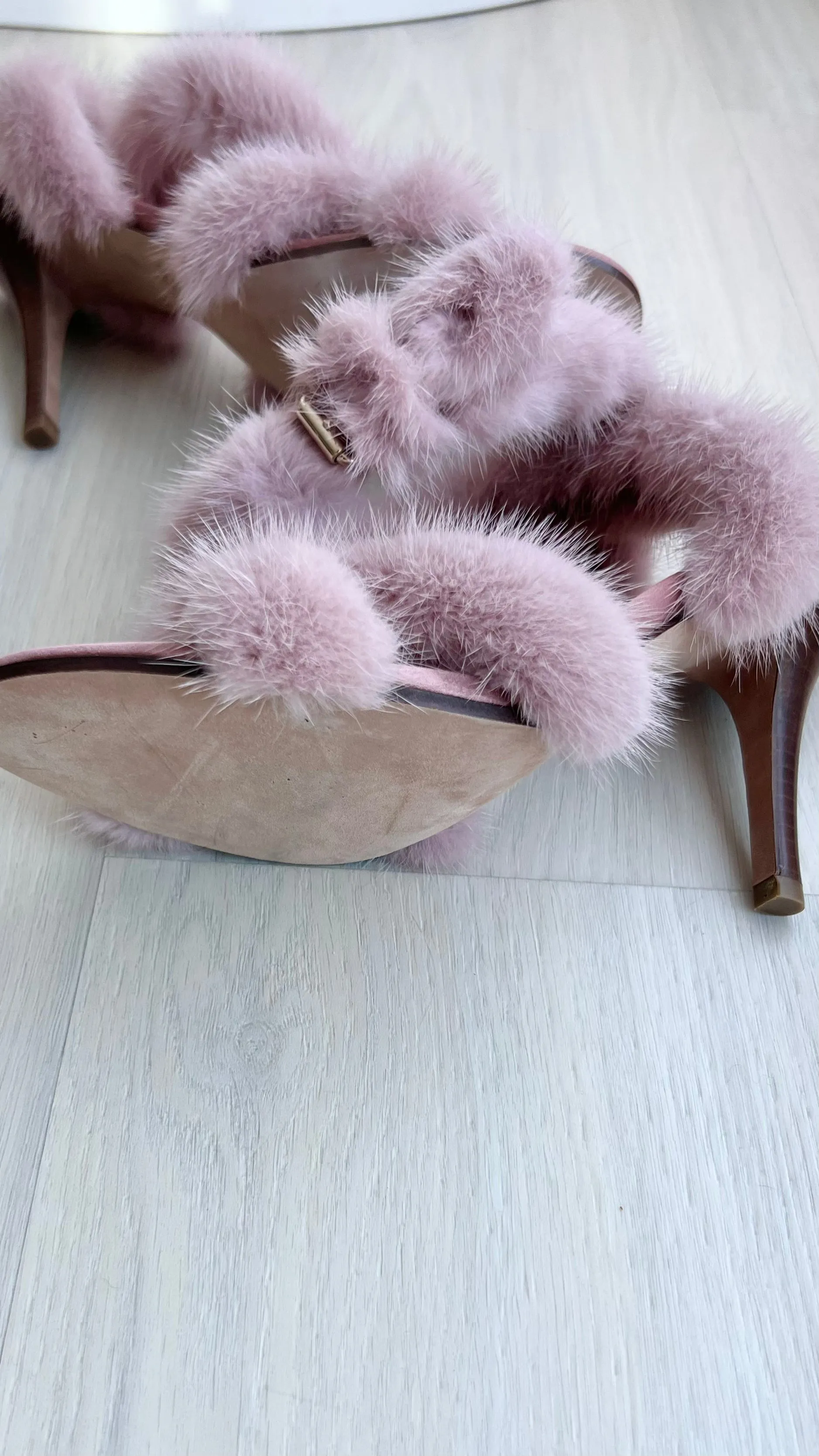 Valentino Mink Fur Heels